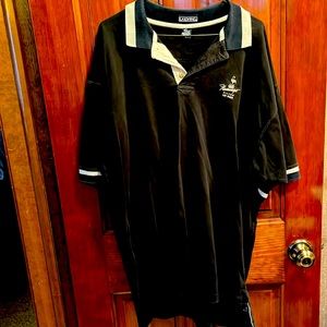 Vintage LA Loving Flamingo Hilton Las Vegas Golf Blue Polo shirt Good condition